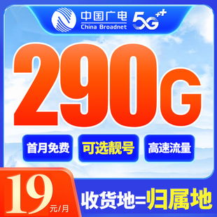 中国广电流量卡电话卡纯流量上网卡，无线流量卡5g手机电话卡通用卡