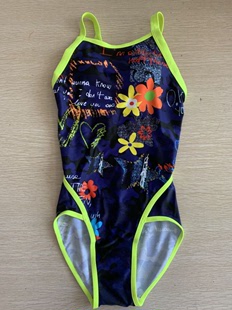 hosa浩沙女童儿童三角连体泳衣女孩学生训练比赛游泳衣118121308