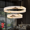 新中式客厅吊灯设计师全铜现代中国风圆环形别墅大气餐厅卧室灯具