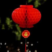 小红纸灯笼挂饰2023过新年装饰品挂件幼儿园元旦春节年货布置