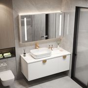 浴室柜组合现代简约岩板一体，台上盆智能卫生间洗漱台洗脸洗手盆柜