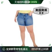 celebritypinkplusthesugar女式高腰，迷你牛仔短裤-lambro