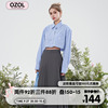 OZOL 23/ss 原创条纹衬衫LOGO刺绣短款外套女内搭上衣百搭学院风