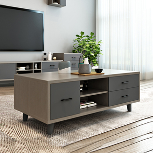 茶几电视柜北欧组合套装，现代简约客厅，板式家具储物小户型抽屉茶桌