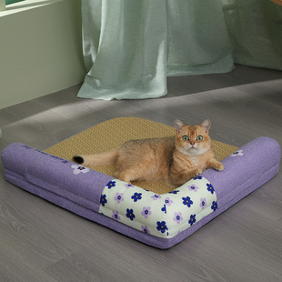 猫窝四季通用可拆洗藤编，凉席降温夏季猫用沙发床头柜猫窝宠物用品