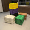 超大号日式纯色可折叠家用收纳箱汽车后备整理箱置物搬家储物箱子
