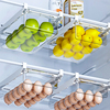 悬挂抽屉式冰箱鸡蛋收纳盒整理神器水果保鲜厨房，食品级专用储物盒