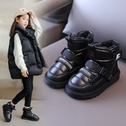 女童雪地靴2023冬季大棉加厚防水短靴儿童棉鞋，男童靴子宝宝鞋