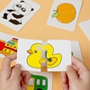 儿童早教拼图宝宝智力启蒙卡片幼儿1-2-3岁4男孩女孩益智玩具动物