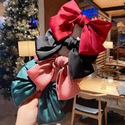 日系绸缎大号蝴蝶结发夹，可爱少女lolita弹簧夹，网红发卡头饰