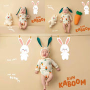 兔宝宝满月照道具儿童摄影主题萝卜兔子造型宝宝小兔子帽子+衣服