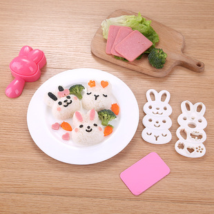 可爱小兔子饭团模具造型卡通，创意日式儿童，便当模具diy工具