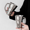 太空银带把手玻璃杯家用设计小众，马克杯喝水杯子，创意咖啡杯牛奶杯