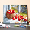 数字油画diy手工填充红苹果餐厅客厅卧室装饰画手绘涂色油彩画画