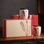 高档陶瓷茶叶罐包装盒空盒福鼎白茶绿茶红茶，通用茶包装礼盒装空盒