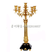 烛台纯 铜欧式 古典蜡烛台 样板间 壁炉条案会所摆件 灯台