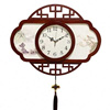 新中式古典木挂钟客厅装饰中国风钟表家用静音时钟创意，石艺术(石艺术)英钟