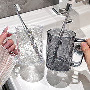 2个漱口杯牙杯洗漱杯家用刷牙杯，透明轻奢牙缸，情侣杯子牙刷杯