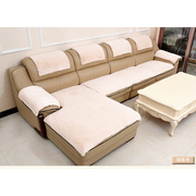 冬季真皮沙发垫防滑毛绒沙发坐垫加厚欧式仿兔毛绒组合沙发垫