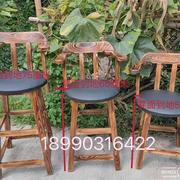 高脚椅讲台凳 扶手吧台凳实木酒吧凳吧台椅老人腰椎康复凳孩子凳