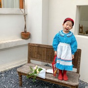 儿童春秋款女童套装韩版学院风中小童格子衬衫半身裙女两件套