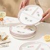 日式分格减脂盘子家用儿童，陶瓷早餐盘，网红创意一人食餐具菜盘