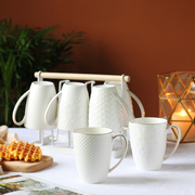 杯子一套家用套装客厅北欧茶杯，具可爱陶瓷，水杯简约创意6个配茶壶