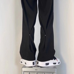欧美vibe风裤子oversize小众，设计高级感炸街西裤男垂感直筒阔腿裤