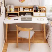 书桌书架一体台式电脑桌简易办公桌，卧室家用学生写字桌出租屋桌子