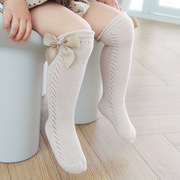 女宝宝长筒袜春夏季透气网眼袜薄款婴幼儿袜子女童不勒腿防蚊袜