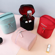 22韩国多功能圆筒手提化妆包防水尼龙品牌旅行洗漱包化装包