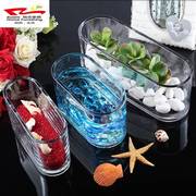 超白透明金鱼缸(金鱼缸)水族箱，玻璃长方形水培植物容器花瓶桌面摆放