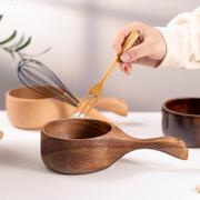 日式木汤勺家用厨房盛汤木质，大号勺子盛粥勺木勺木质家用舀米水瓢