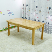 佰尔斯儿童成套幼儿园实木全橡木桌椅 长方形六人桌