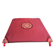 中式亚麻坐垫红木沙发圈椅茶椅餐椅防滑垫中国风，刺绣古典座垫圆垫