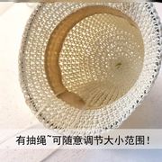 宝宝遮阳帽夏季草帽子，男童可爱超萌防晒渔夫帽婴，儿女薄款手工编制