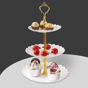 三层水果盘创意欧式客厅家用多层下午茶点心盘糖果零食蛋糕点心架