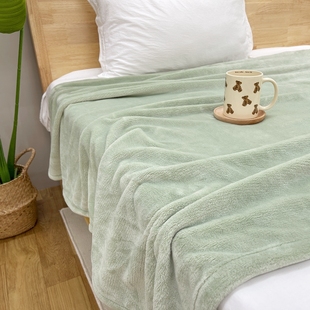 秋冬毛毯子床上用空调毛毯小被子办公室午睡珊瑚法兰绒加厚铺床垫