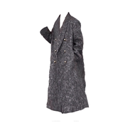 大码胖MM英伦风设计感女装春秋季时尚气质高级灰长款大衣外套