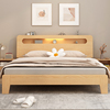 实木床简约现代双人，床架1.5米经济型工厂，1.2出租房家用单人床