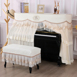 典雅大气韩式加厚钢琴罩欧式钢琴，全罩布艺中开钢琴套防尘罩凳罩