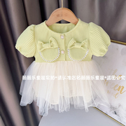 女童连衣裙婴儿童装裙子1-3-4岁2夏季女宝宝小香风洋气公主裙女孩