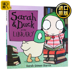 莎拉和乖乖鸭去图书馆儿童英语书籍