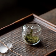 日式小号透明玻璃醒茶罐茶叶罐 非密封储茶罐便携迷你小茶仓