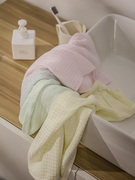 竹纤维儿童毛巾透气吸水蜂巢面巾女士美容巾，男女速干洗脸童巾