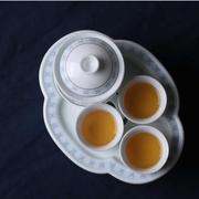 潮汕海棠茶船旅行茶具复古麦穗，花釉下彩存水小茶盘陶瓷便携办公