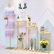 嘉佩馨服装店展示架组合展示桌流水台橱窗道具半身模特女假人金色