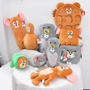正版猫和老鼠变形款毛绒玩具可爱搞怪汤姆猫杰瑞鼠公仔卡通抱枕