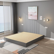 简约现代板式床双人床，1.8米榻榻米床，1.2m单人床实木床落地床床架