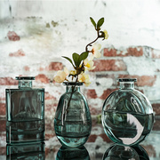 北欧创意迷你玻璃花瓶工艺品摆设桌面透明鲜花插花小花瓶客厅装饰